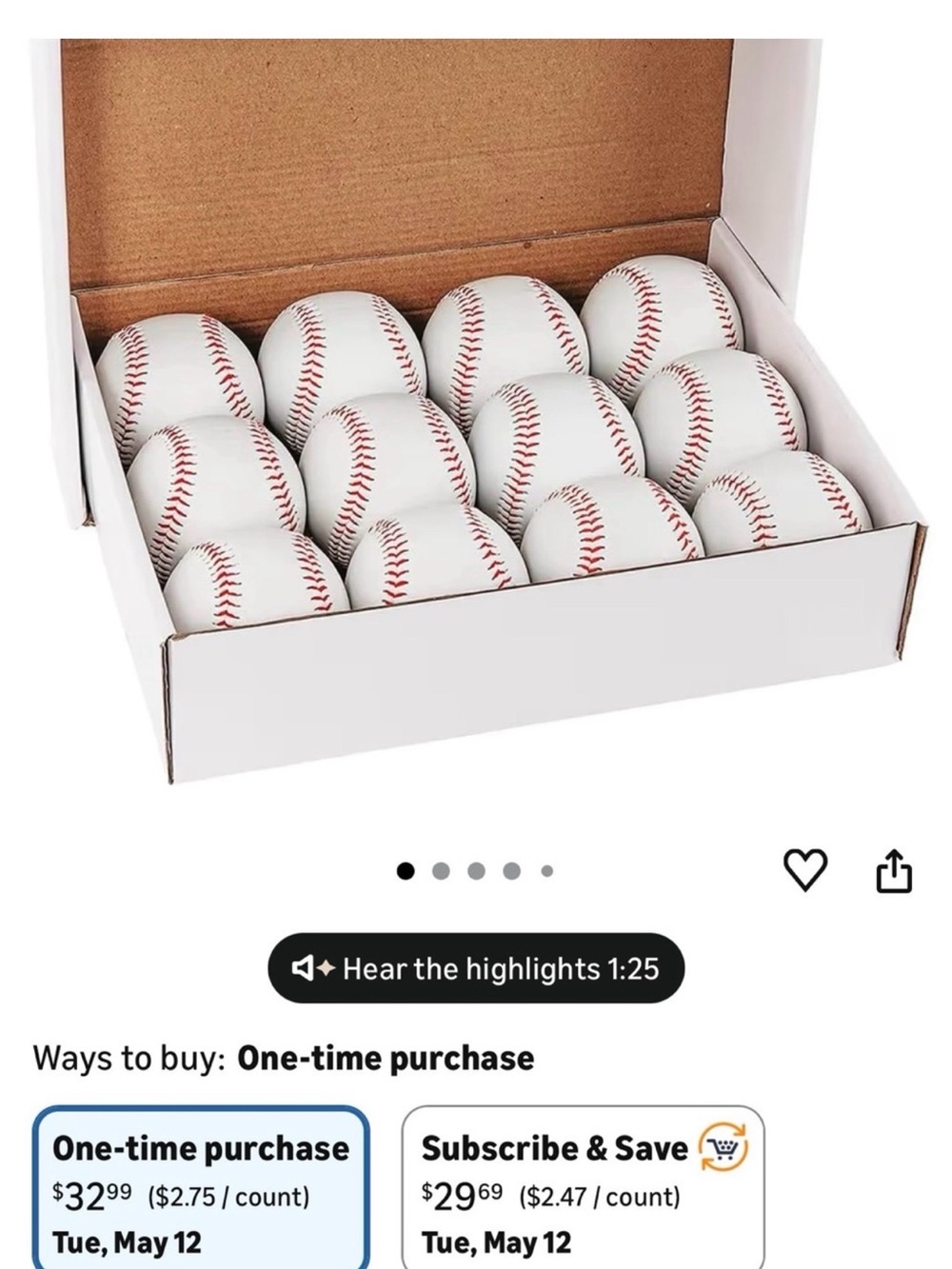 Box off baseballs ⚾️   12 ct new